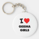 J'aime des filles de geisha porte-clés