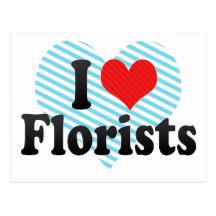 J'aime des fleuristes carte postale