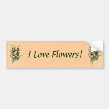 J'aime des fleurs ! Adhésif pour pare-chocs Adhésifs Pour Voiture