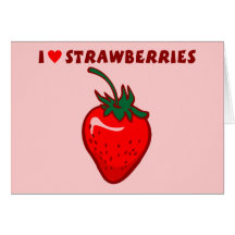 J'aime des fraises cartes