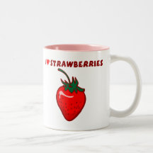 J'aime des fraises mugs à café