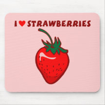 J'aime des fraises tapis de souris