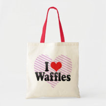 J'aime des gaufres sacs en toile