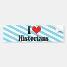 J'aime des historiens autocollant pour voiture