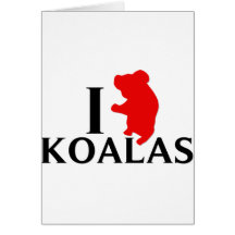 J'aime des koala cartes de vœux