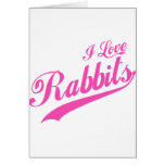 J'aime des lapins cartes de vœux