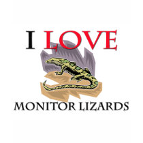 J'aime des lézards de moniteur t-shirts