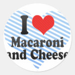J'aime des macaronis+et fromage autocollants