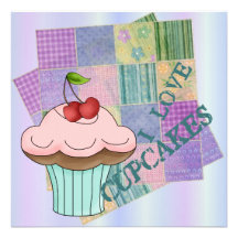 J'aime des notes de petits gâteaux cartons d'invitation