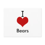 J'aime des ours (de coeur) carte postale