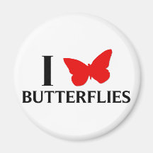 J'aime des papillons magnets