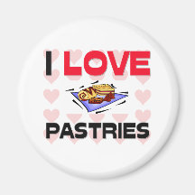 J'aime des pâtisseries aimant pour réfrigérateur