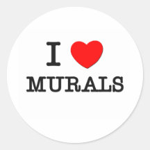 J'aime des peintures murales autocollant