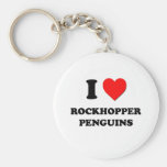 J'aime des pingouins de Rockhopper Porte-clefs