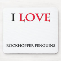 J'aime des pingouins de Rockhopper Tapis De Souris