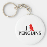 J'aime des pingouins porte-clef