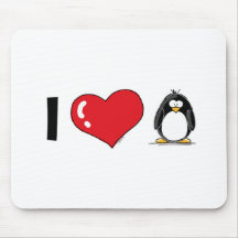J'aime des pingouins tapis de souris