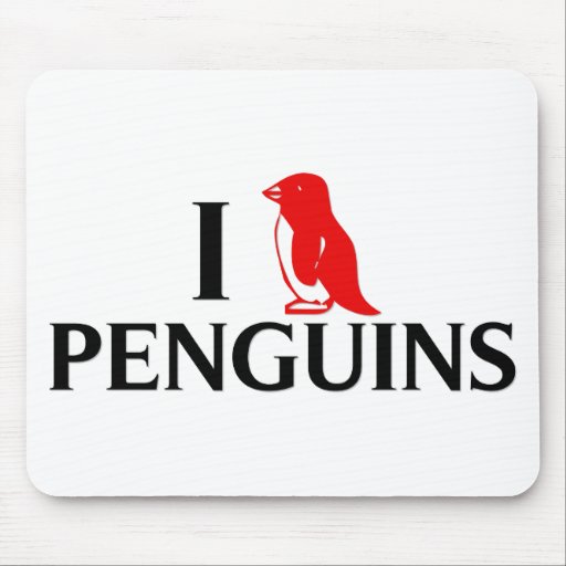 J'aime des pingouins tapis de souris