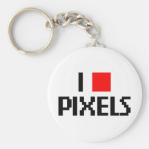 J'aime des pixels porte-clef