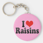 J'aime des raisins secs porte-clé