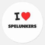 J'aime des spéléologues autocollants
