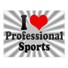 J'aime des sports professionnels cartes postales