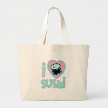 J'aime des sushi sac fourre-tout