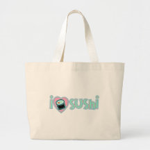 J'aime des sushi sacs en toile