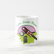 J'aime des tasses de joueurs de cricket