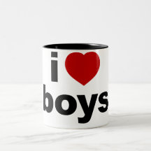 J'aime des tasses et des Steins de garçons