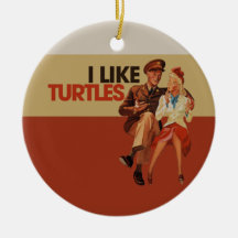 J'aime des tortues ornement de noël