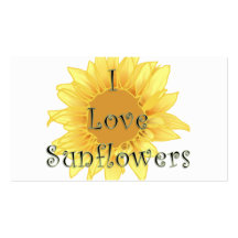 J'aime des tournesols cartes de visite professionnelles