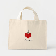 J'aime des vaches (à coeur) sac