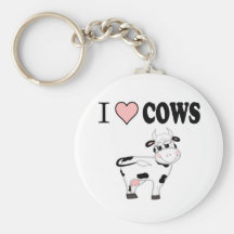 J'aime des vaches porte-clef