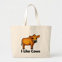 J'aime des vaches sacs fourre-tout