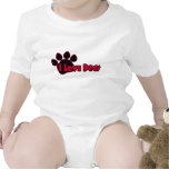 J'aime des vêtements de bébé de chiens t-shirt