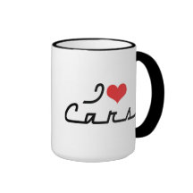 J'aime des voitures tasse à café
