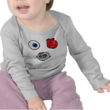 J'aime douille infantile de zombis la longue t-shirts
