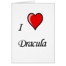 j'aime Dracula Cartes De Vœux