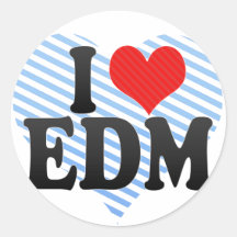 J'aime EDM Adhésif Rond