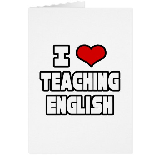 J'aime enseigner l'anglais carte