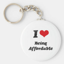 J'aime être abordable porte-clefs