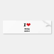 J'aime être actif adhésifs pour voiture