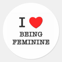 J'aime être féminin adhésifs