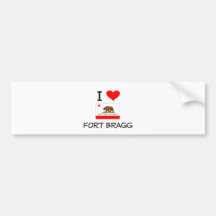 J'aime FORT BRAGG la Californie Autocollant Pour Voiture