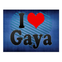 J'aime Gaya, Inde Carte Postale