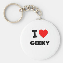 J'aime Geeky Porte-clefs