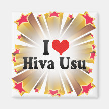 J'aime Hiva Usu Aimants Pour Réfrigérateur