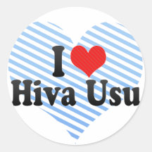 J'aime Hiva Usu Autocollant Rond