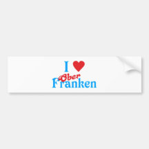 J'aime I Hautes-Franconies love Autocollants Pour Voiture